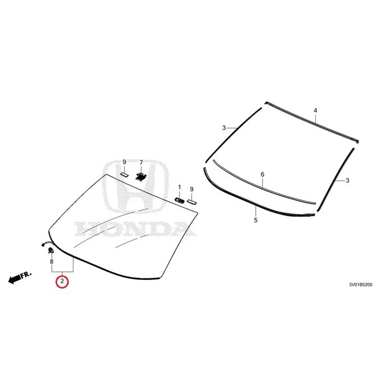 [NEW] JDM HONDA ZR-V RZ3 2023 Front Windshield GENUINE OEM - Image 3