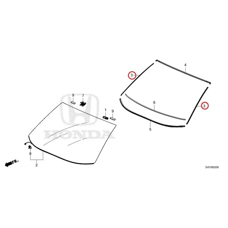 [NEW] JDM HONDA ZR-V RZ3 2023 Front Windshield GENUINE OEM - Image 4