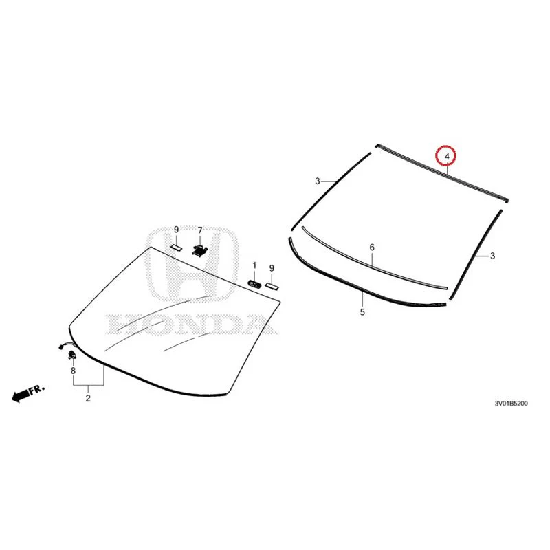 [NEW] JDM HONDA ZR-V RZ3 2023 Front Windshield GENUINE OEM - Image 5