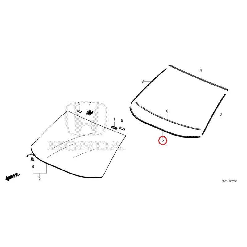 [NEW] JDM HONDA ZR-V RZ3 2023 Front Windshield GENUINE OEM - Image 6