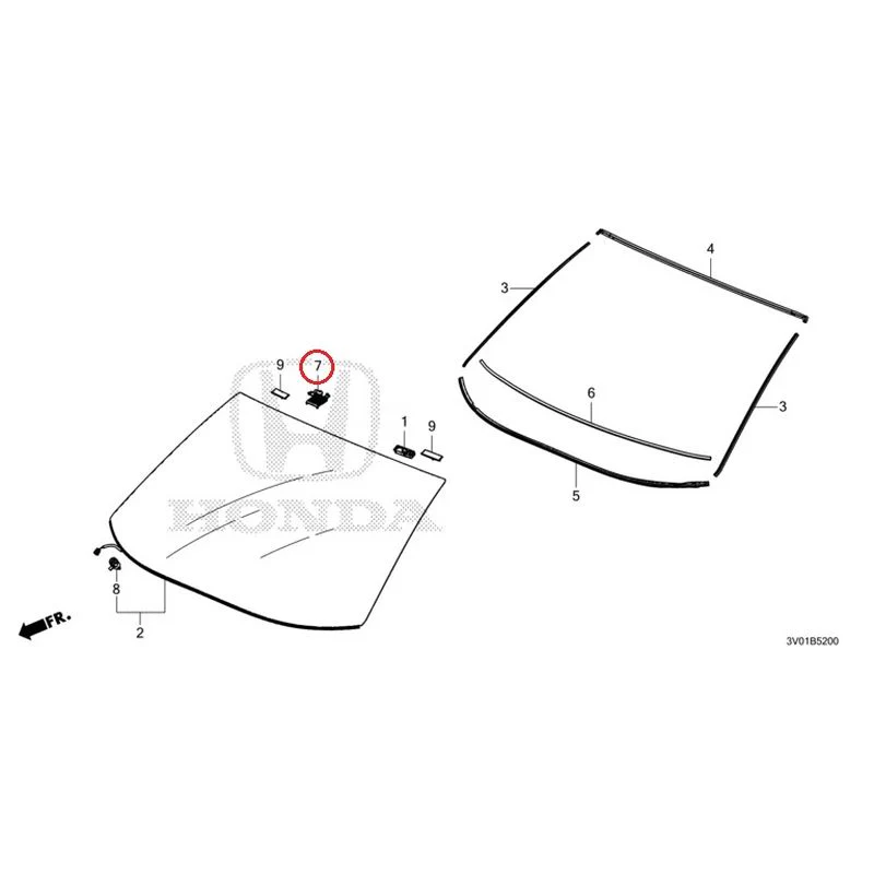 [NEW] JDM HONDA ZR-V RZ3 2023 Front Windshield GENUINE OEM - Image 8