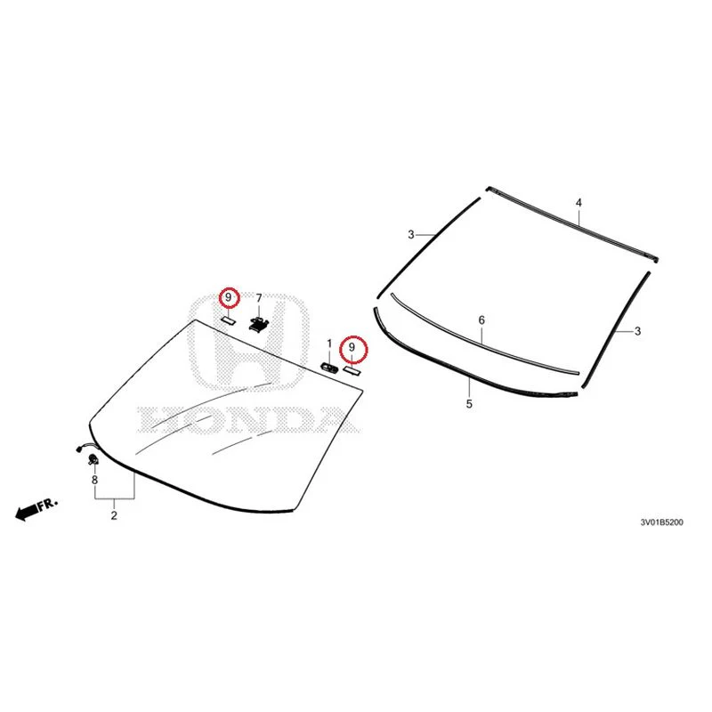 [NEW] JDM HONDA ZR-V RZ3 2023 Front Windshield GENUINE OEM - Image 9