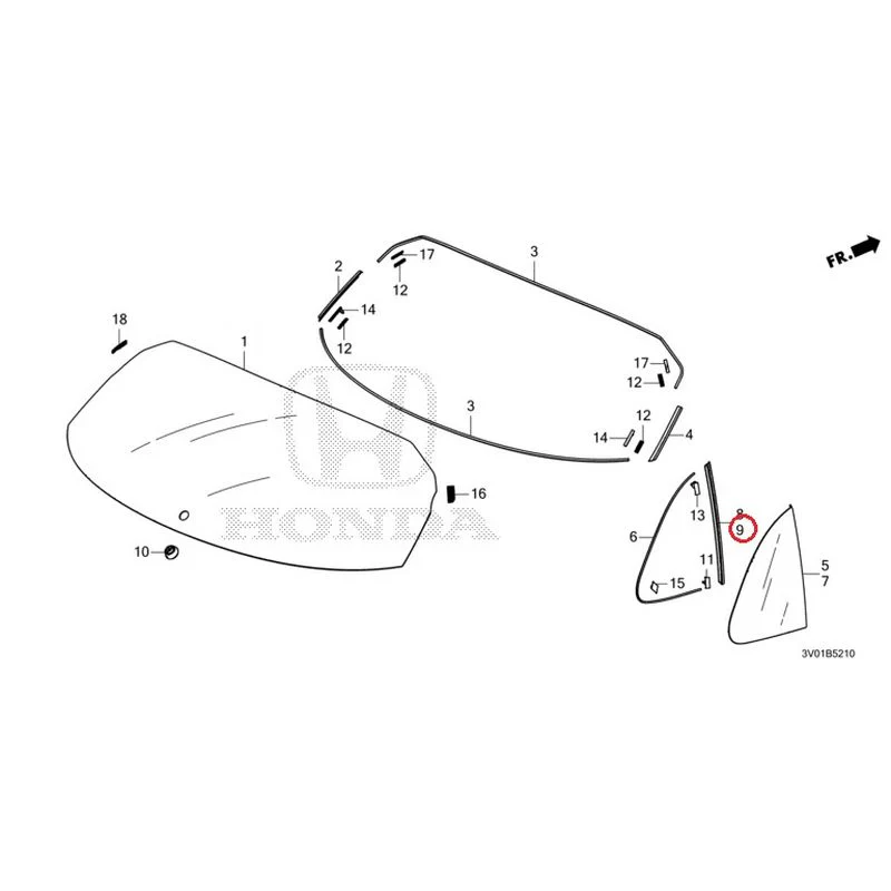 [NEW] JDM HONDA ZR-V RZ3 2023 Rear Windshield Glass/Quarter Windows GENUINE OEM - Image 10