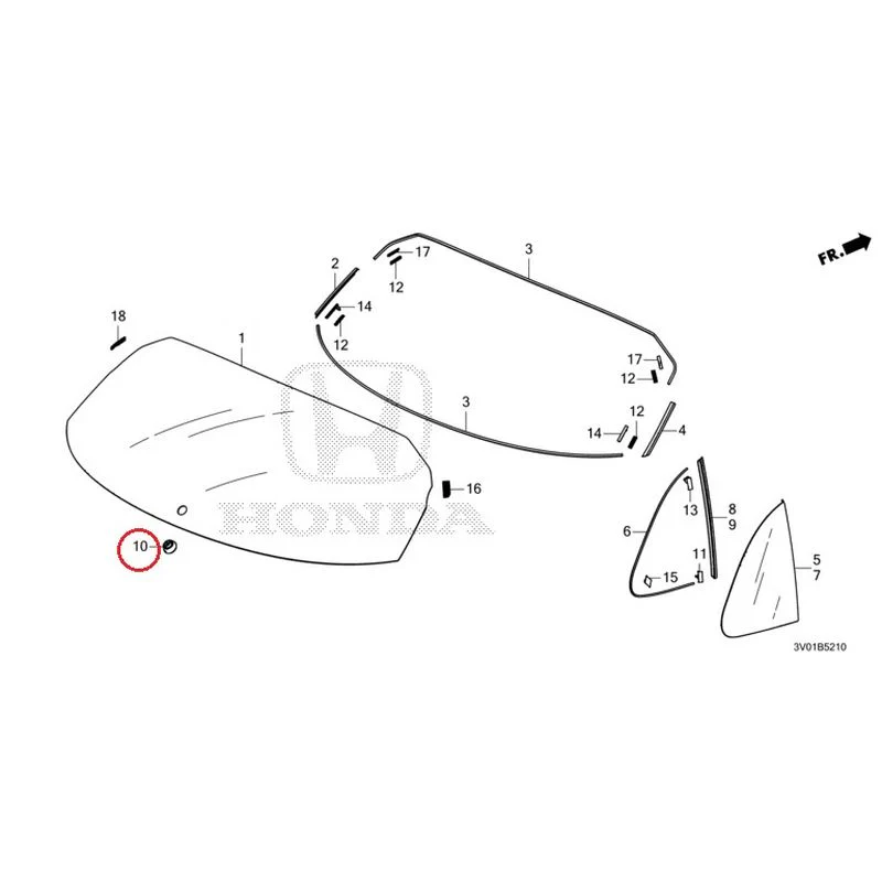 [NEW] JDM HONDA ZR-V RZ3 2023 Rear Windshield Glass/Quarter Windows GENUINE OEM - Image 11