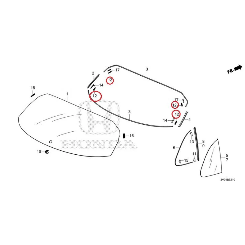 [NEW] JDM HONDA ZR-V RZ3 2023 Rear Windshield Glass/Quarter Windows GENUINE OEM - Image 13