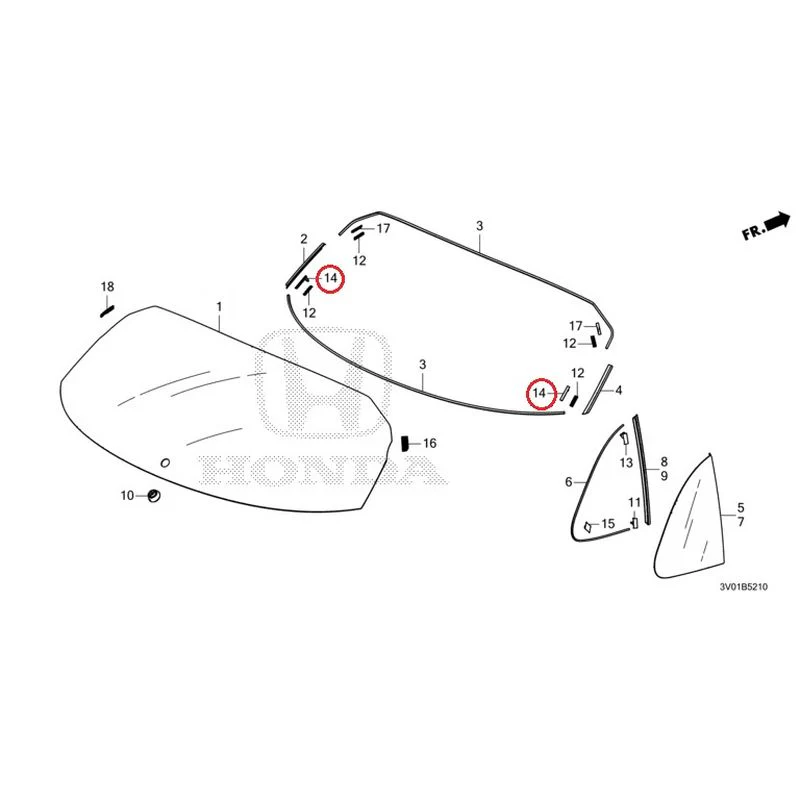 [NEW] JDM HONDA ZR-V RZ3 2023 Rear Windshield Glass/Quarter Windows GENUINE OEM - Image 15