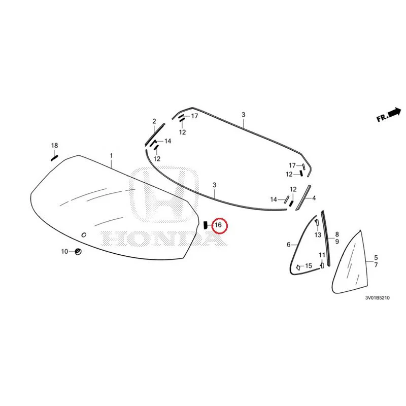 [NEW] JDM HONDA ZR-V RZ3 2023 Rear Windshield Glass/Quarter Windows GENUINE OEM - Image 17