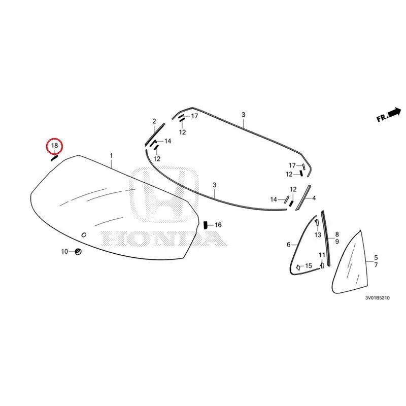 [NEW] JDM HONDA ZR-V RZ3 2023 Rear Windshield Glass/Quarter Windows GENUINE OEM - Image 19