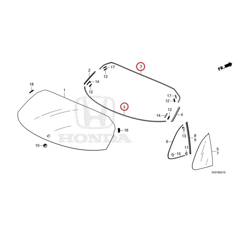 [NEW] JDM HONDA ZR-V RZ3 2023 Rear Windshield Glass/Quarter Windows GENUINE OEM - Image 4