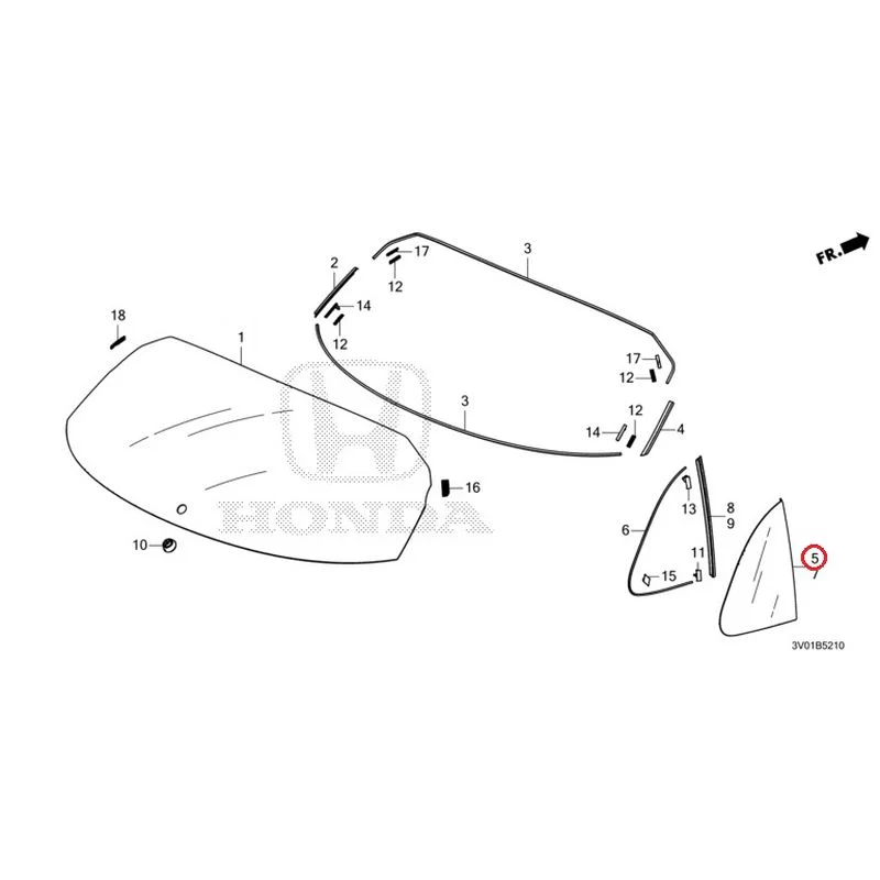[NEW] JDM HONDA ZR-V RZ3 2023 Rear Windshield Glass/Quarter Windows GENUINE OEM - Image 6