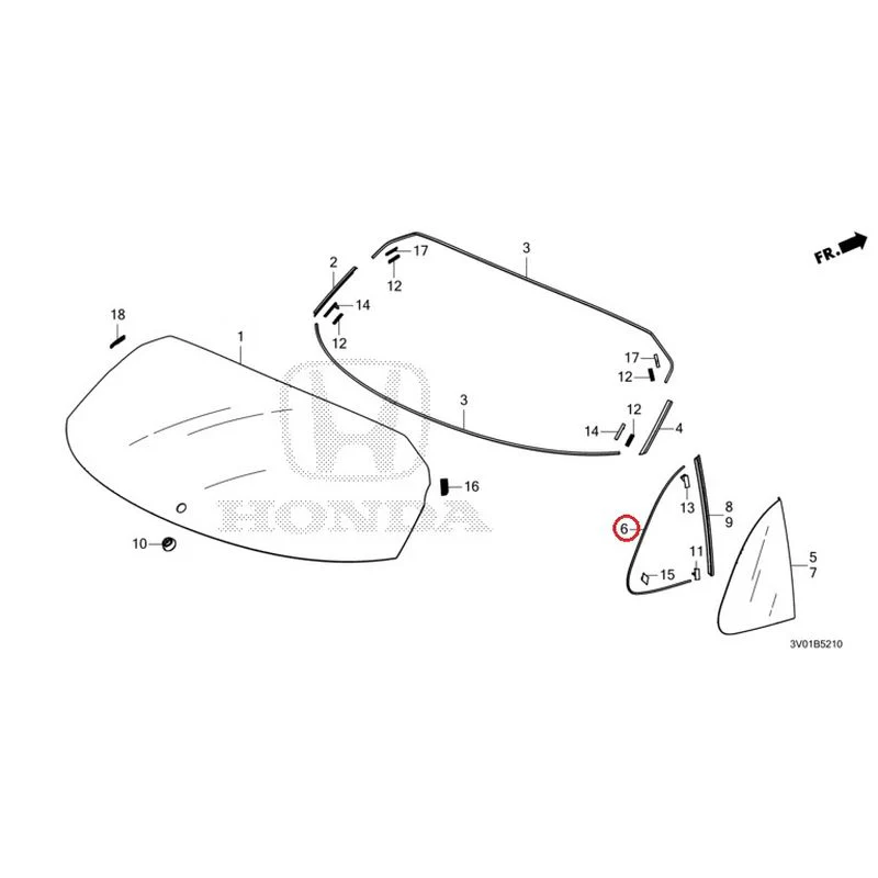 [NEW] JDM HONDA ZR-V RZ3 2023 Rear Windshield Glass/Quarter Windows GENUINE OEM - Image 7