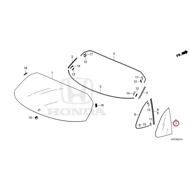 [NEW] JDM HONDA ZR-V RZ3 2023 Rear Windshield Glass/Quarter Windows GENUINE OEM - Image 8