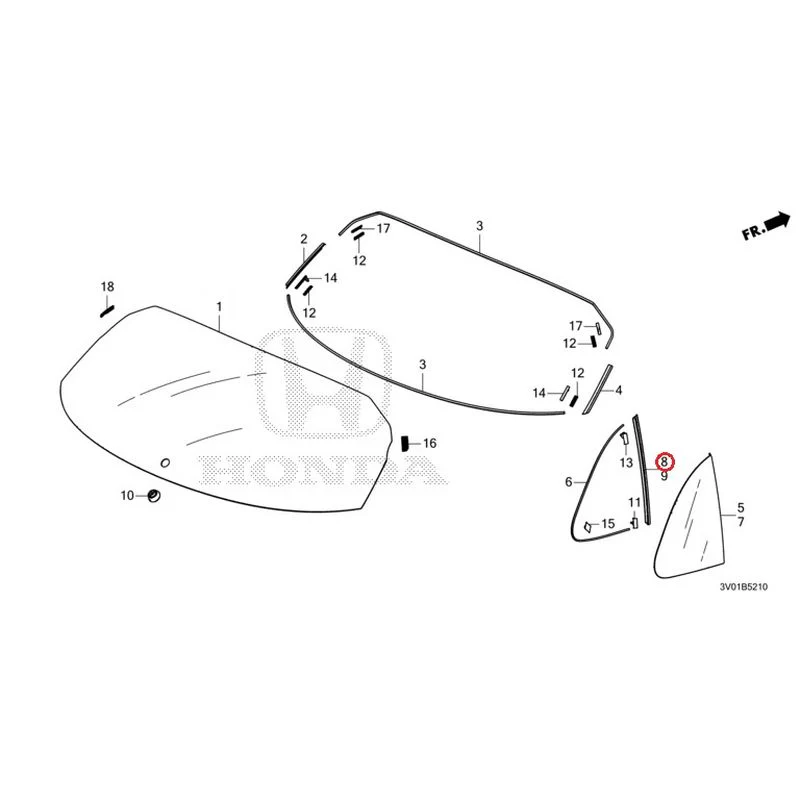 [NEW] JDM HONDA ZR-V RZ3 2023 Rear Windshield Glass/Quarter Windows GENUINE OEM - Image 9