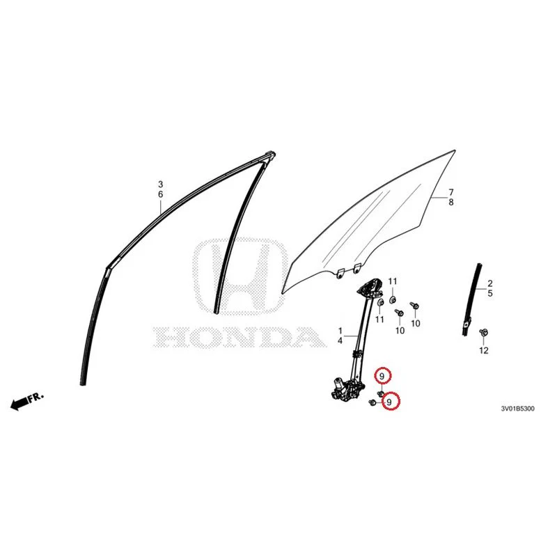 [NEW] JDM HONDA ZR-V RZ3 2023 Front Door Glass/Regulator GENUINE OEM - Image 10