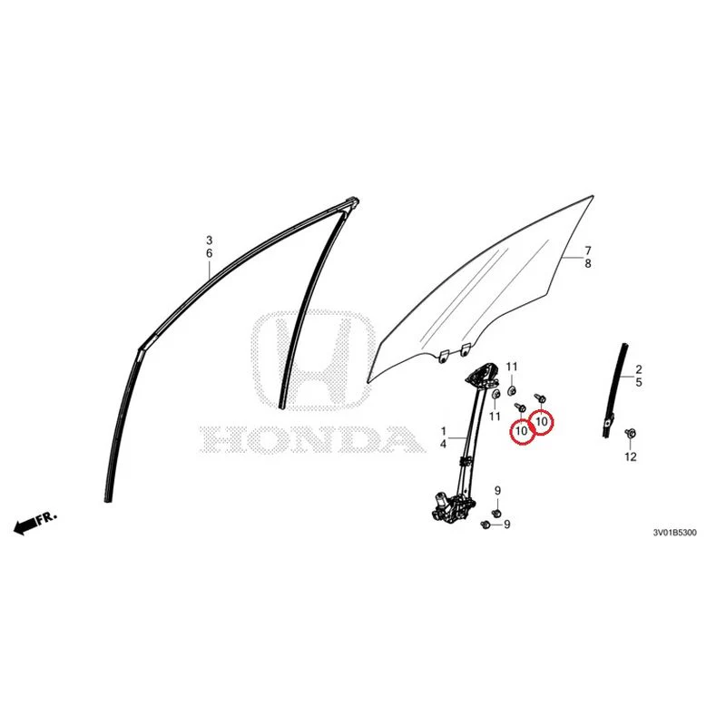 [NEW] JDM HONDA ZR-V RZ3 2023 Front Door Glass/Regulator GENUINE OEM - Image 11