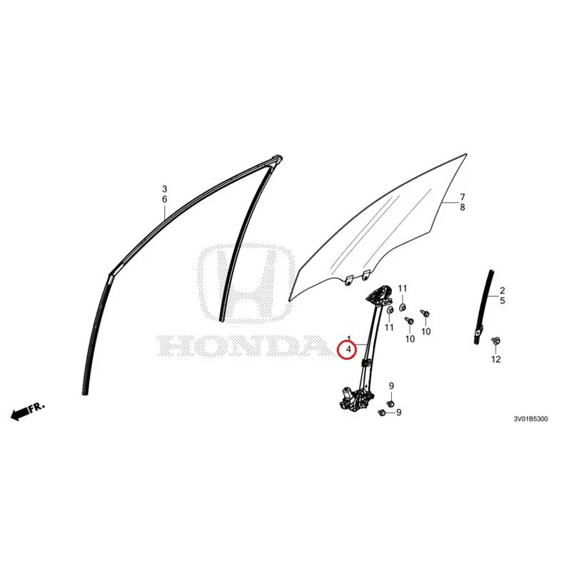 [NEW] JDM HONDA ZR-V RZ3 2023 Front Door Glass/Regulator GENUINE OEM - Image 5