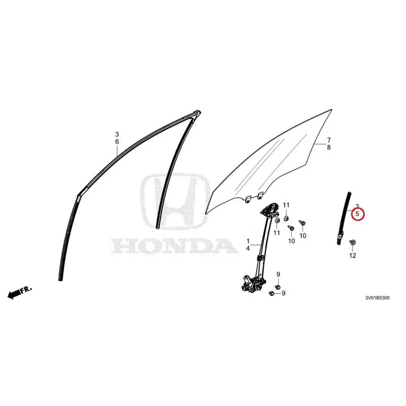 [NEW] JDM HONDA ZR-V RZ3 2023 Front Door Glass/Regulator GENUINE OEM - Image 6