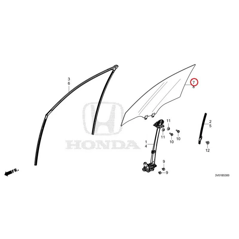 [NEW] JDM HONDA ZR-V RZ3 2023 Front Door Glass/Regulator GENUINE OEM - Image 8