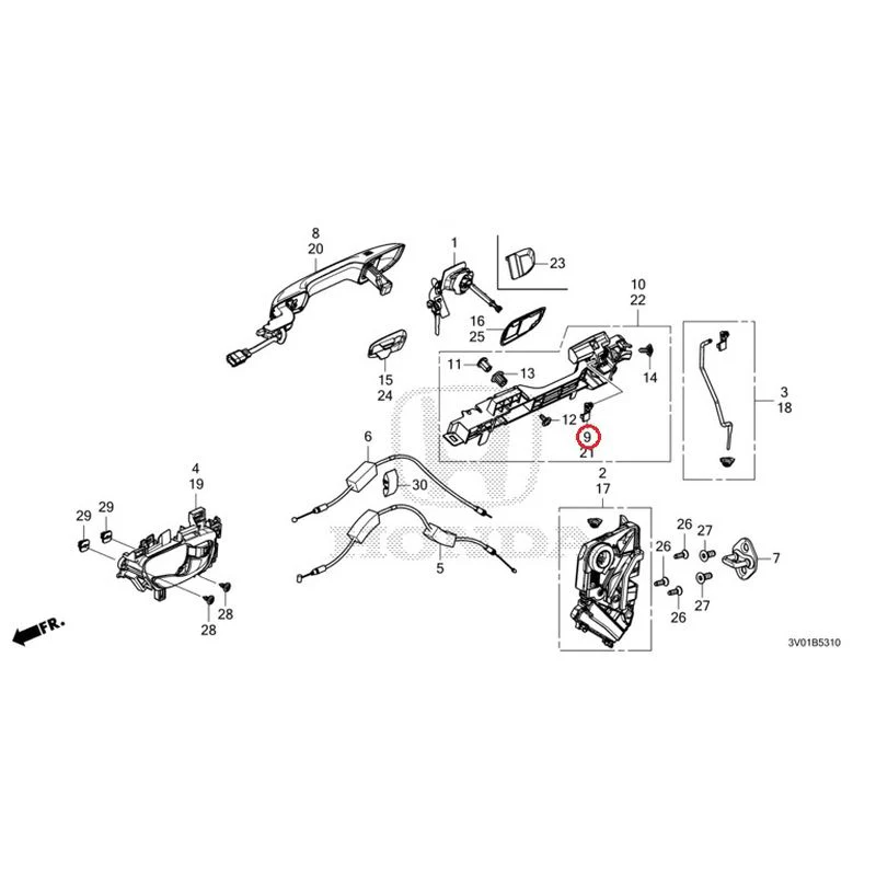 [NEW] JDM HONDA ZR-V RZ3 2023 Front Door Locks/Outer Handles GENUINE OEM - Image 16