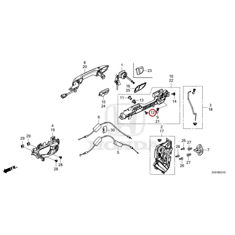 [NEW] JDM HONDA ZR-V RZ3 2023 Front Door Locks/Outer Handles GENUINE OEM - Image 19