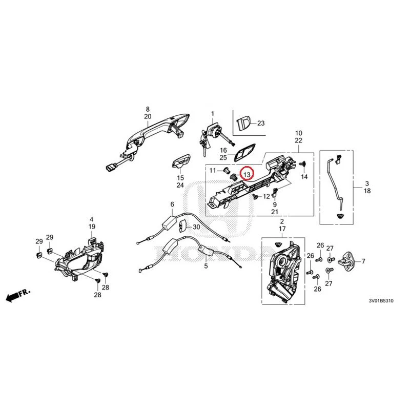 [NEW] JDM HONDA ZR-V RZ3 2023 Front Door Locks/Outer Handles GENUINE OEM - Image 20