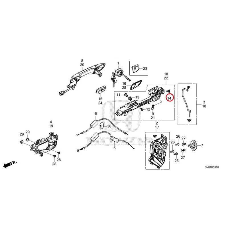 [NEW] JDM HONDA ZR-V RZ3 2023 Front Door Locks/Outer Handles GENUINE OEM - Image 21
