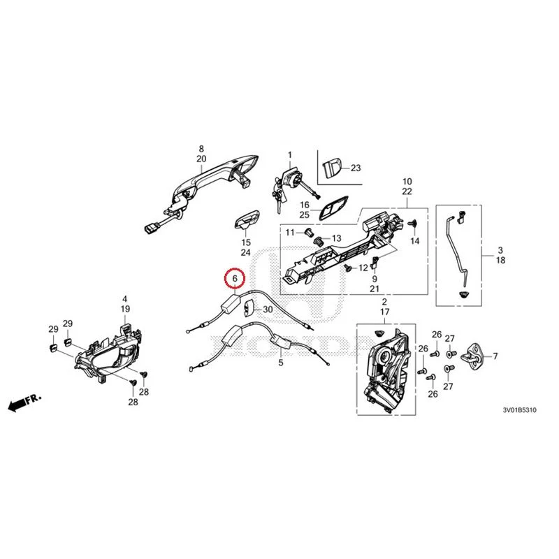 [NEW] JDM HONDA ZR-V RZ3 2023 Front Door Locks/Outer Handles GENUINE OEM - Image 7