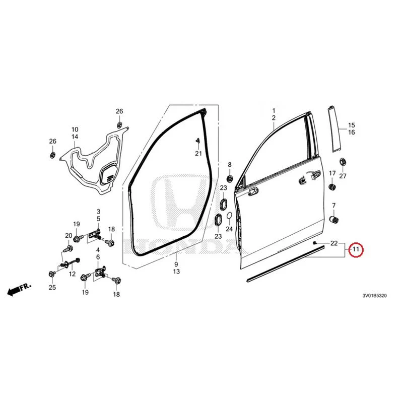 [NEW] JDM HONDA ZR-V RZ3 2023 Front Door Panel GENUINE OEM - Image 12
