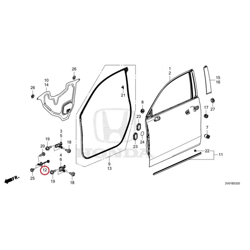 [NEW] JDM HONDA ZR-V RZ3 2023 Front Door Panel GENUINE OEM - Image 13