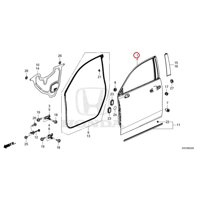 [NEW] JDM HONDA ZR-V RZ3 2023 Front Door Panel GENUINE OEM - Image 2