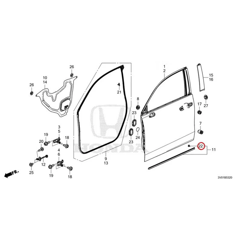 [NEW] JDM HONDA ZR-V RZ3 2023 Front Door Panel GENUINE OEM - Image 24