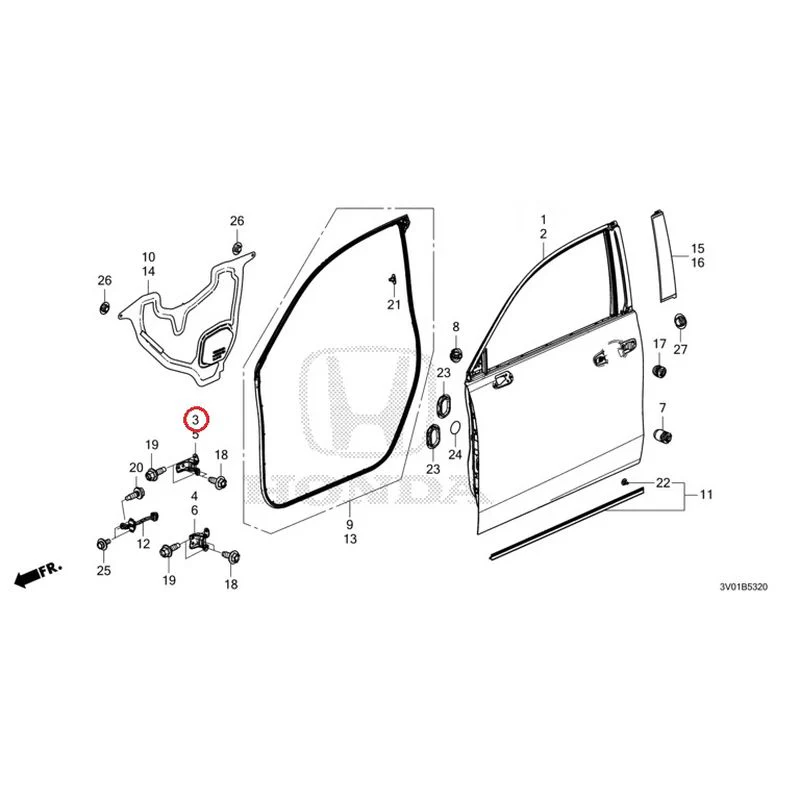 [NEW] JDM HONDA ZR-V RZ3 2023 Front Door Panel GENUINE OEM - Image 4