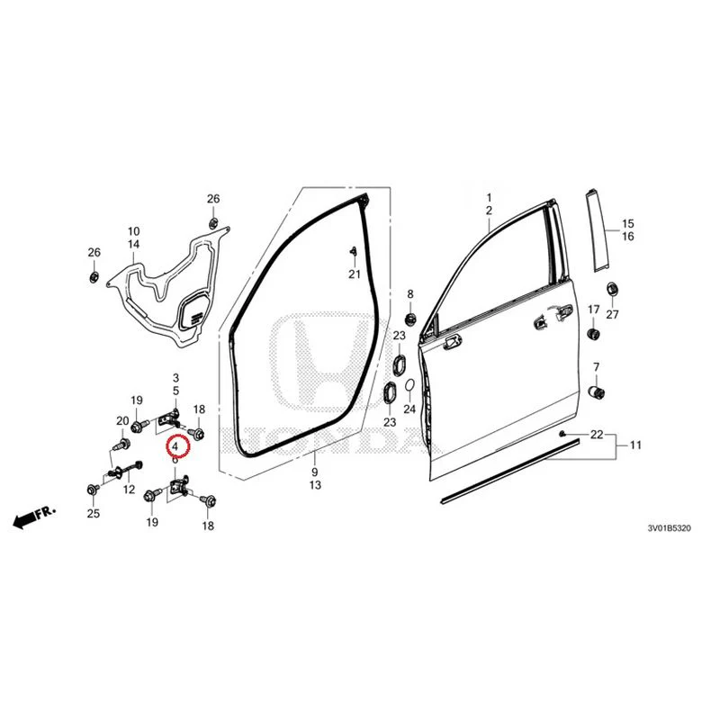 [NEW] JDM HONDA ZR-V RZ3 2023 Front Door Panel GENUINE OEM - Image 5