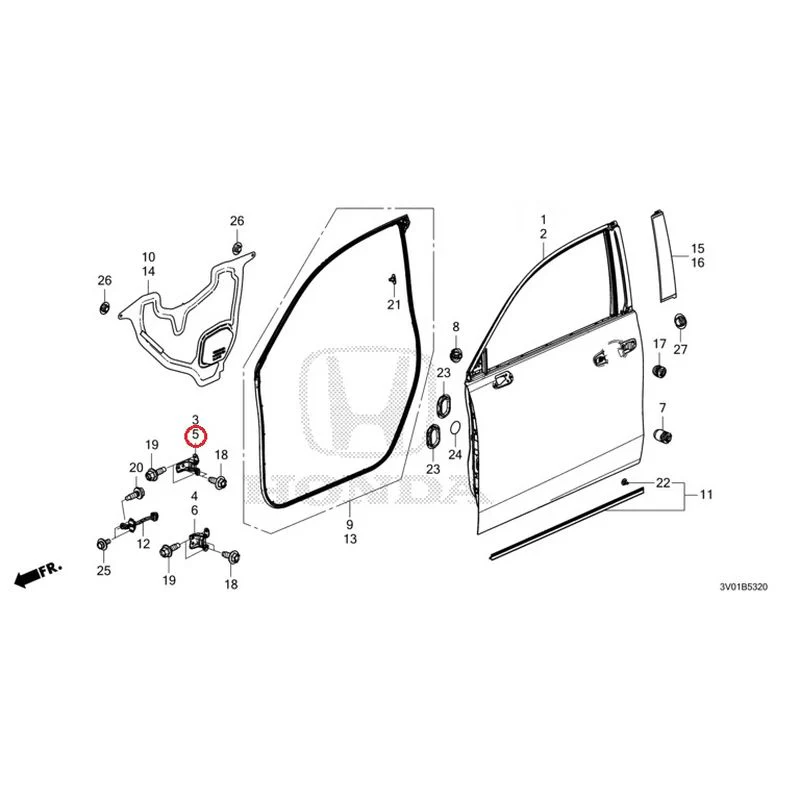 [NEW] JDM HONDA ZR-V RZ3 2023 Front Door Panel GENUINE OEM - Image 6