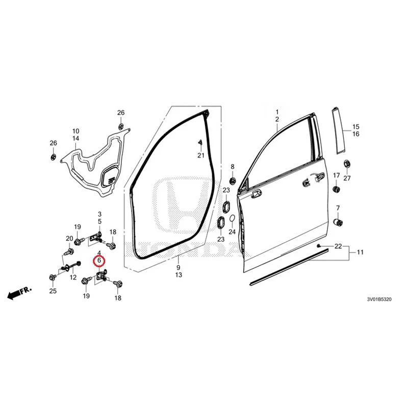 [NEW] JDM HONDA ZR-V RZ3 2023 Front Door Panel GENUINE OEM - Image 7