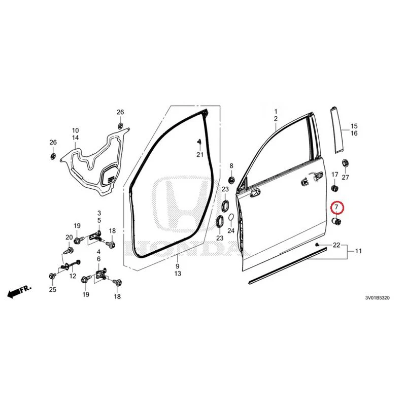 [NEW] JDM HONDA ZR-V RZ3 2023 Front Door Panel GENUINE OEM - Image 8