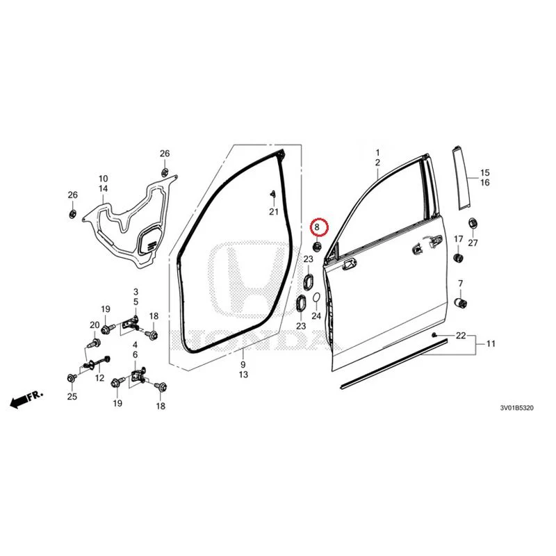 [NEW] JDM HONDA ZR-V RZ3 2023 Front Door Panel GENUINE OEM - Image 9