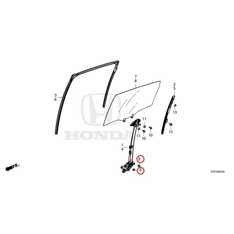 [NEW] JDM HONDA ZR-V RZ3 2023 Rear Door Glass/Regulator GENUINE OEM - Image 10