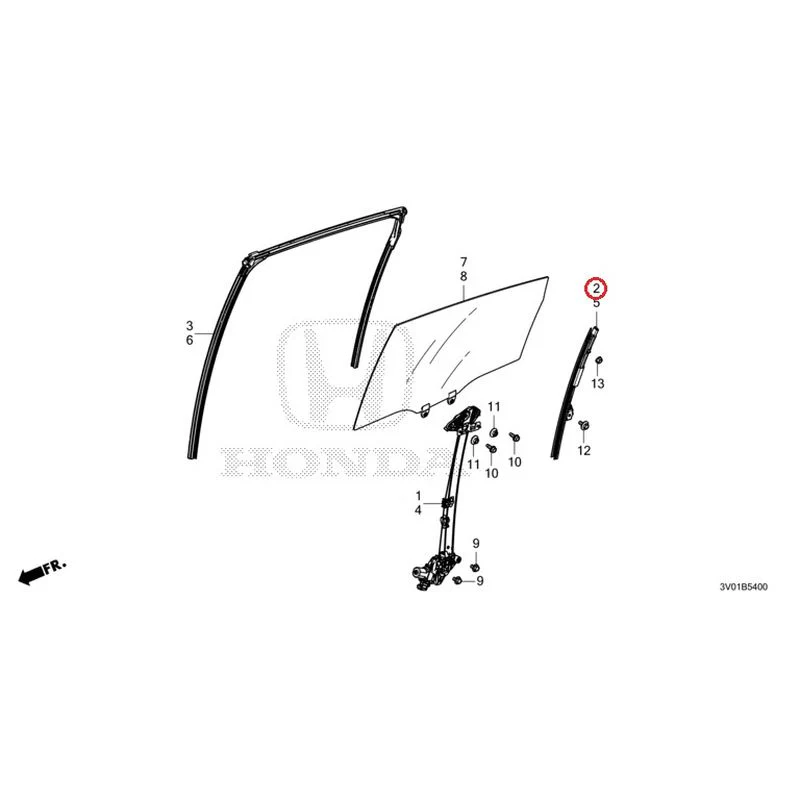 [NEW] JDM HONDA ZR-V RZ3 2023 Rear Door Glass/Regulator GENUINE OEM - Image 3