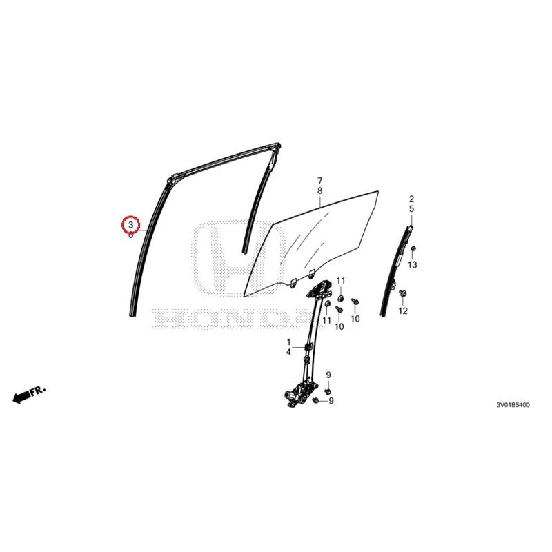 [NEW] JDM HONDA ZR-V RZ3 2023 Rear Door Glass/Regulator GENUINE OEM - Image 4