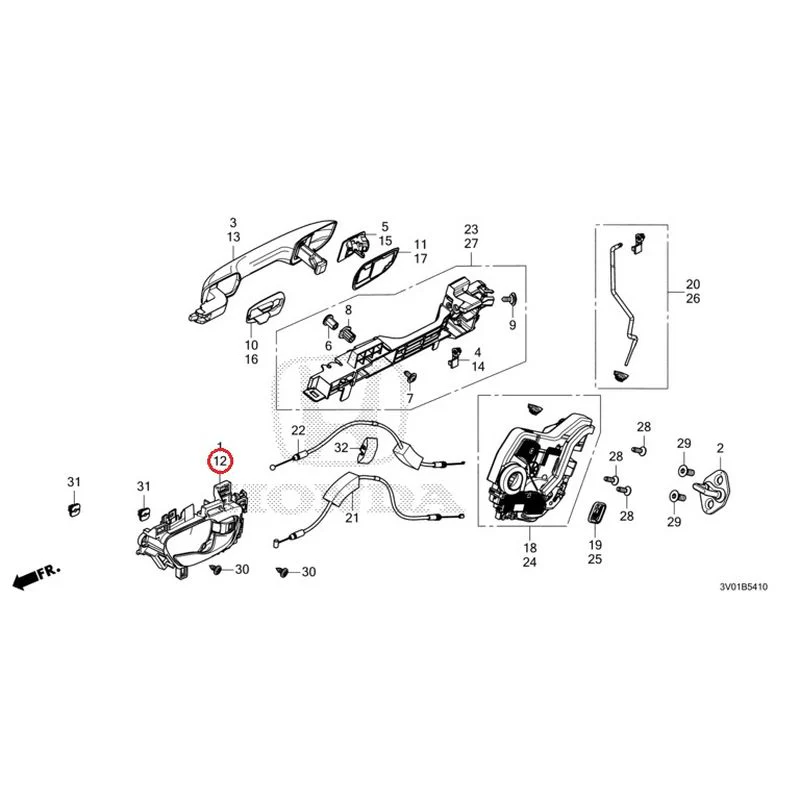 [NEW] JDM HONDA ZR-V RZ3 2023 Rear Door Locks/Outer Handles GENUINE OEM - Image 19