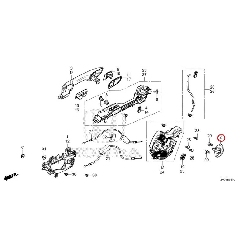 [NEW] JDM HONDA ZR-V RZ3 2023 Rear Door Locks/Outer Handles GENUINE OEM - Image 3