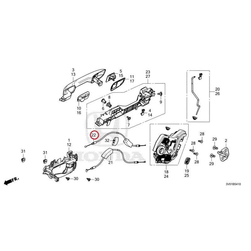 [NEW] JDM HONDA ZR-V RZ3 2023 Rear Door Locks/Outer Handles GENUINE OEM - Image 35