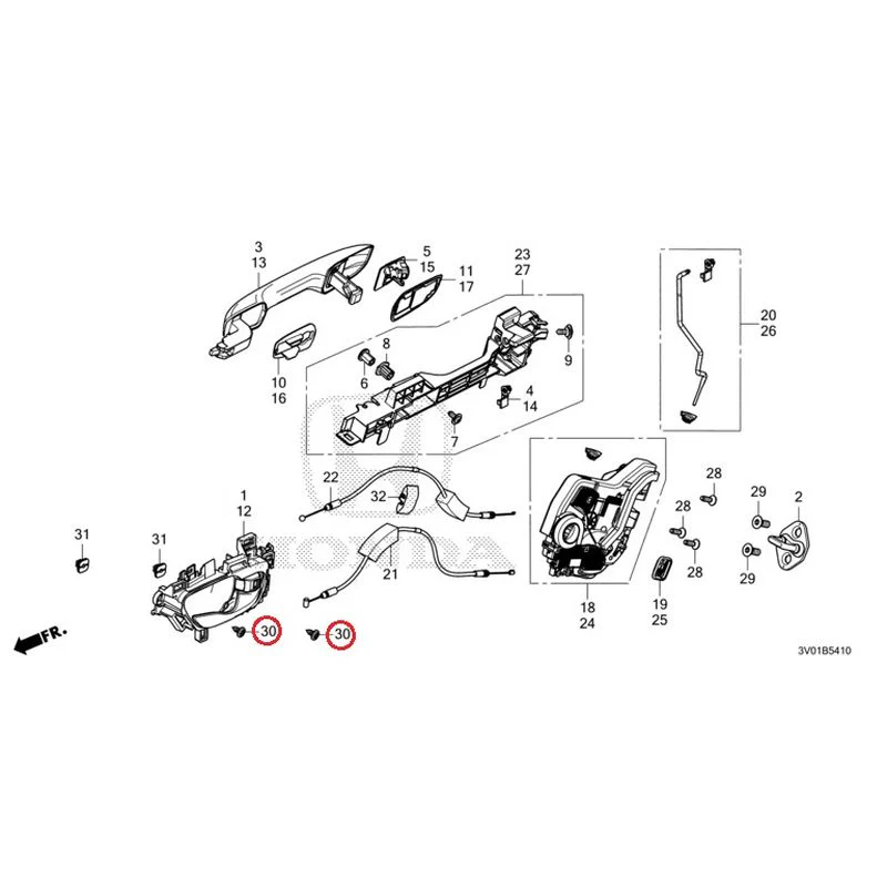 [NEW] JDM HONDA ZR-V RZ3 2023 Rear Door Locks/Outer Handles GENUINE OEM - Image 43