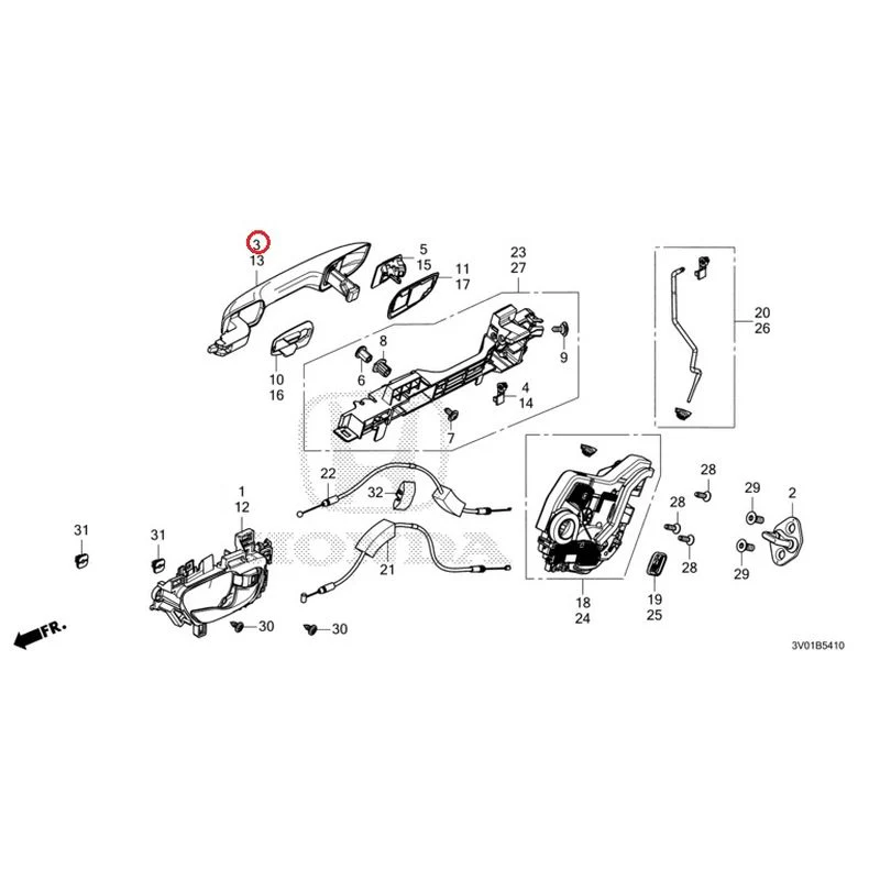 [NEW] JDM HONDA ZR-V RZ3 2023 Rear Door Locks/Outer Handles GENUINE OEM - Image 6