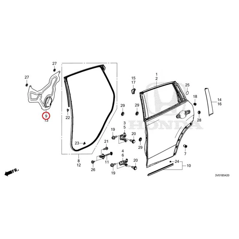 [NEW] JDM HONDA ZR-V RZ3 2023 Rear Door Panel GENUINE OEM - Image 10