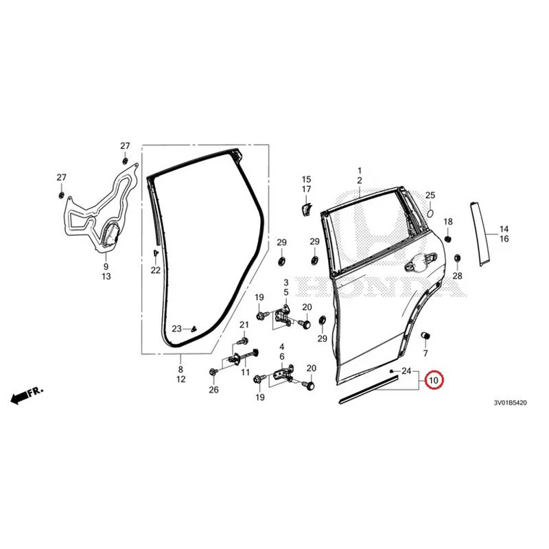 [NEW] JDM HONDA ZR-V RZ3 2023 Rear Door Panel GENUINE OEM - Image 11