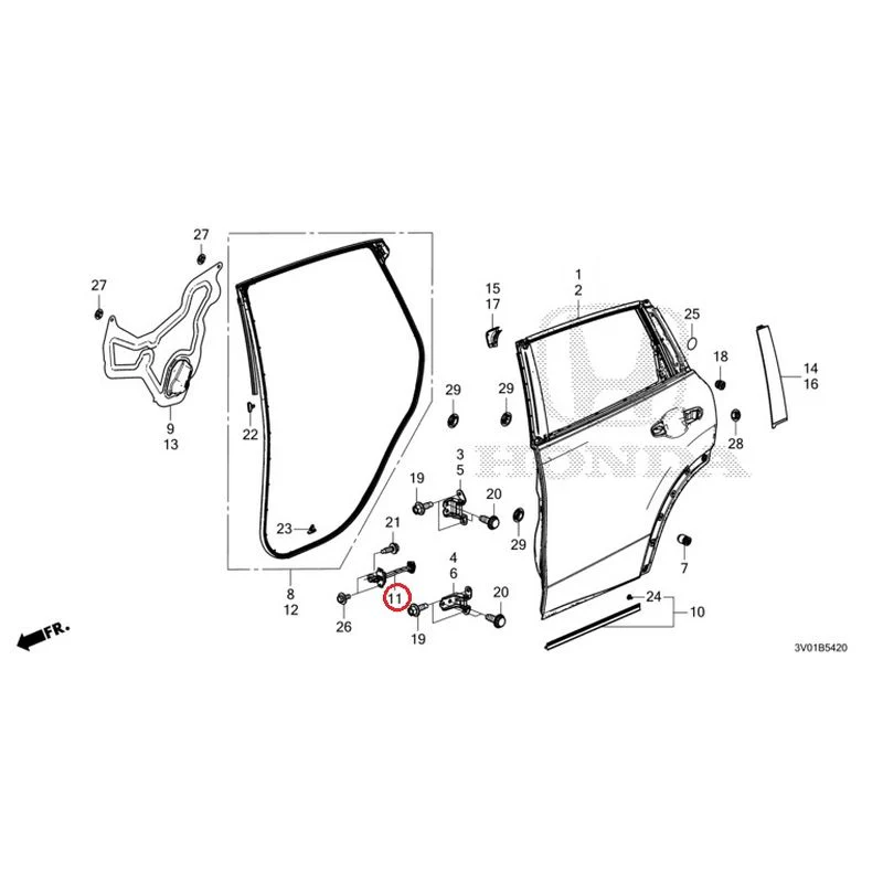 [NEW] JDM HONDA ZR-V RZ3 2023 Rear Door Panel GENUINE OEM - Image 12