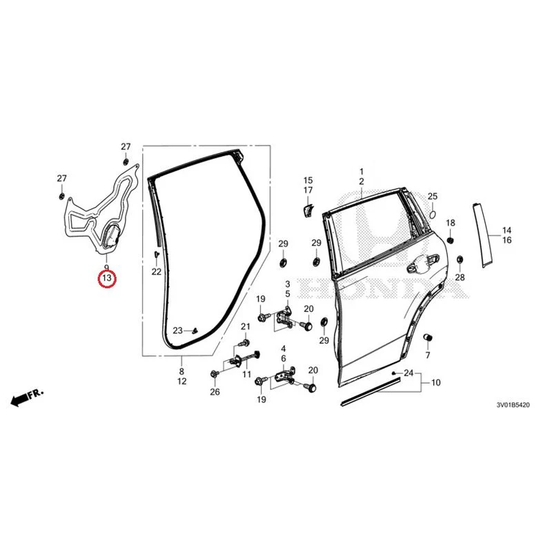 [NEW] JDM HONDA ZR-V RZ3 2023 Rear Door Panel GENUINE OEM - Image 14