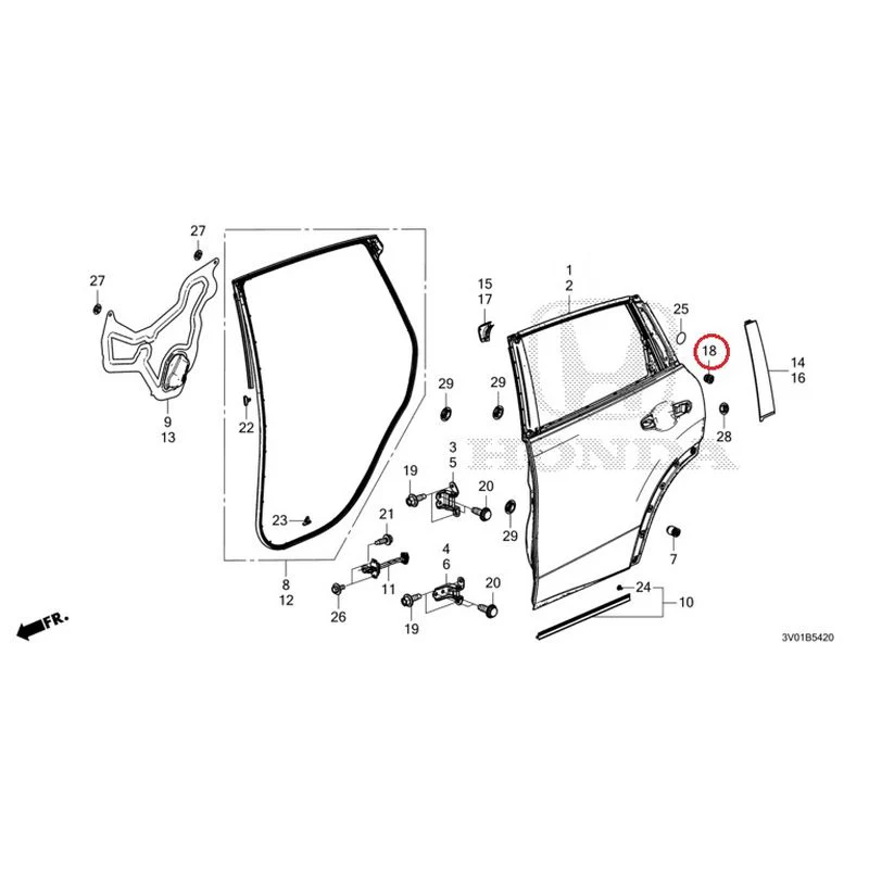 [NEW] JDM HONDA ZR-V RZ3 2023 Rear Door Panel GENUINE OEM - Image 19